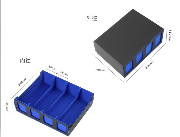 雅痞君 - 【雅痞君】磁吸卡牌收納盒 4排開窗-黑藍 卡盒 大容量 牌盒 寶可夢 魔風 PTCG MTG 魔法風雲會 遊戲王 現貨 圖 2