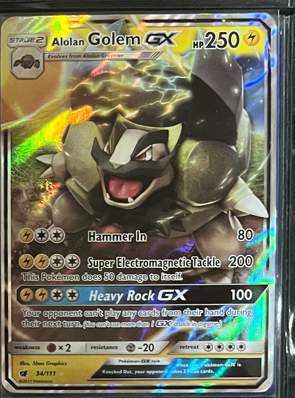 雅痞君 - 【雅痞君】寶可夢 SM Crimson Invasion Alolan Golem GX 34/111 英文版 Pokemon PTCG