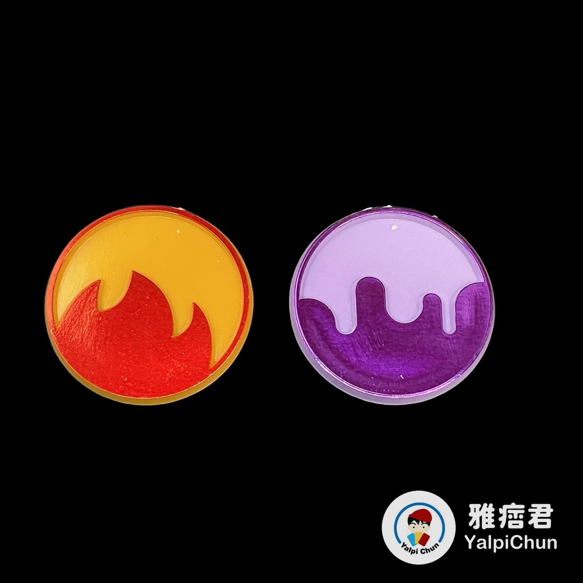 雅痞君 - 【雅痞君】寶可夢 中毒 燒傷 標記 傷害指示物 橘紫 Elite Trainer Box Pokemon PTCG