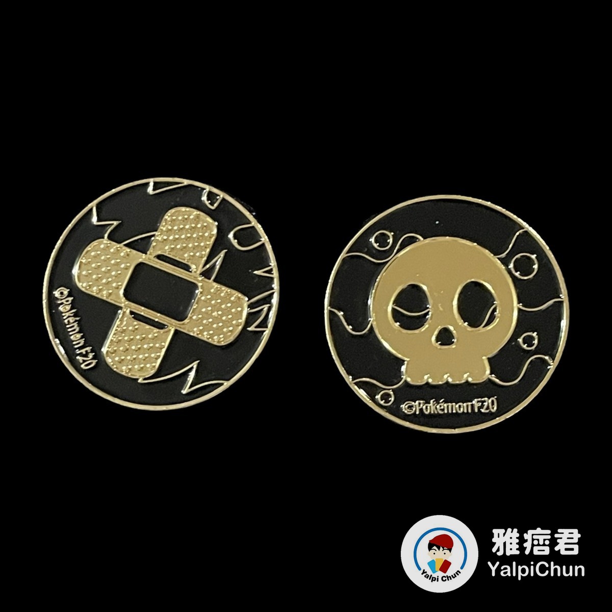 雅痞君 - 【雅痞君】寶可夢 中毒 燒傷 標記 傷害指示物 金屬 黑金 Elite Trainer Box Pokemon PTCG